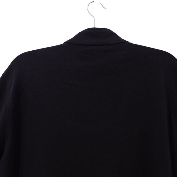 Chico's Design Full Zip Sweater Size 2 Black Tencel Blend Mock Neck Long Sleeve - Picture 9 of 11